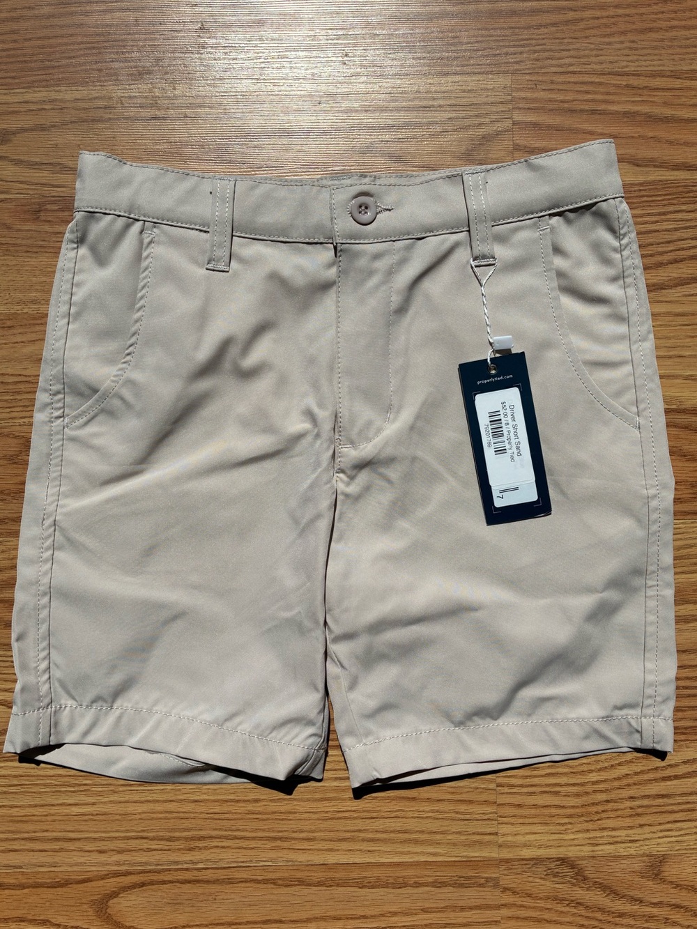 Boys PROPERLY TIED Driver Short in Sand (Khaki) - Size 8